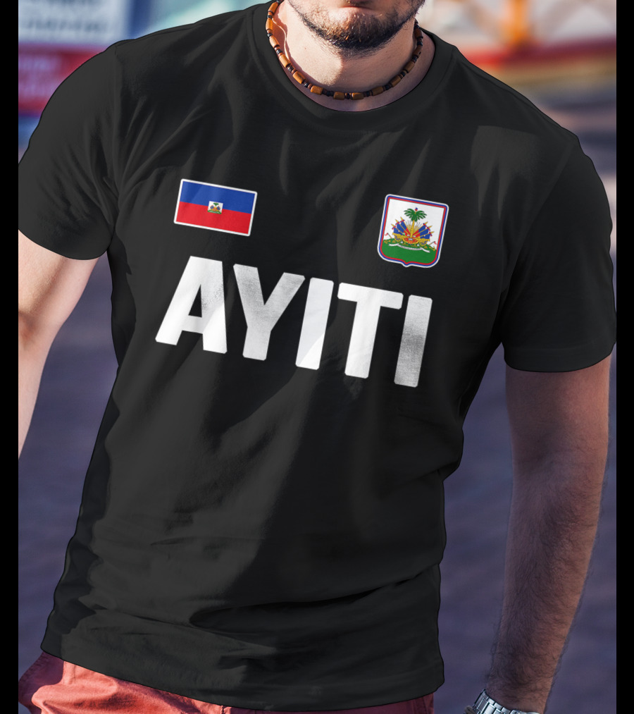 Ayiti Haiti Flag Souvenir Love Zoe Haitian Heritage T-Shirt
