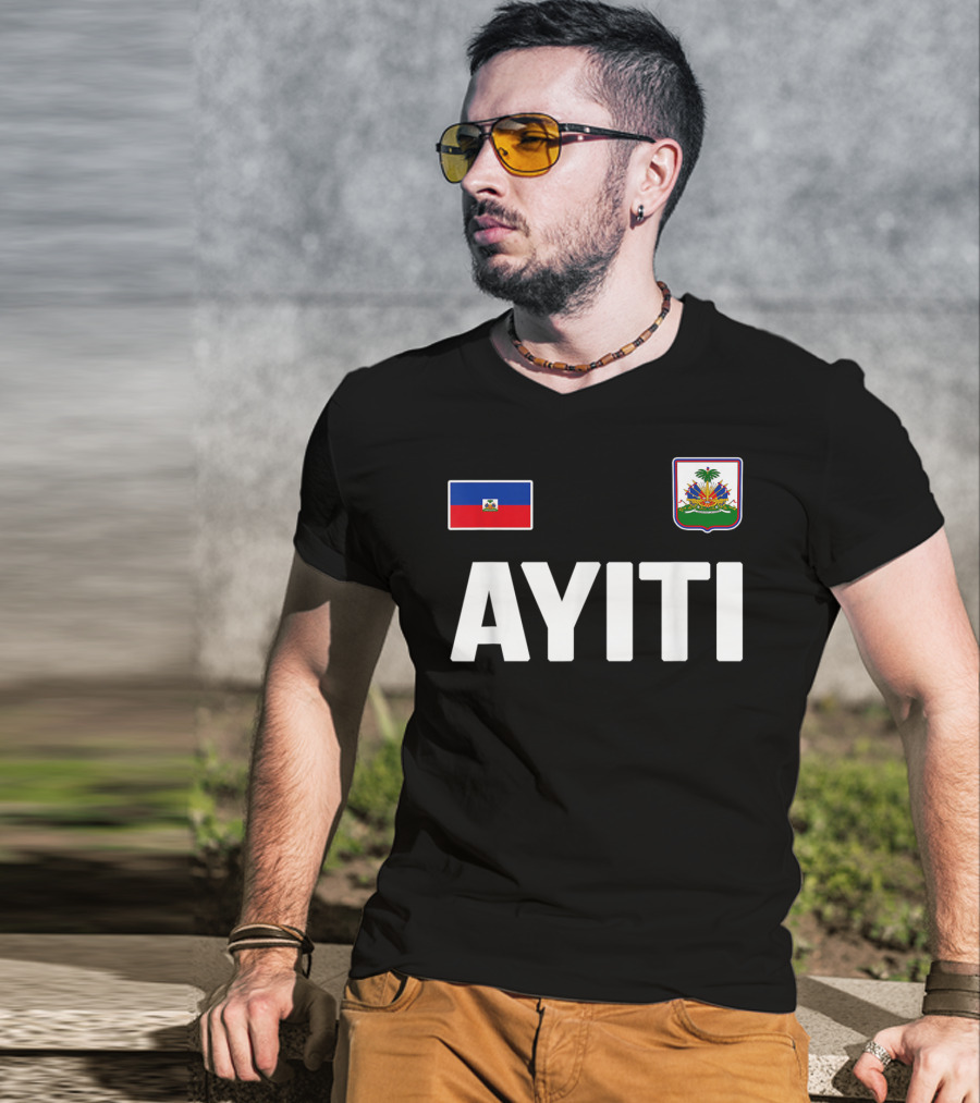 Ayiti Haiti Flag Souvenir Love Zoe Haitian Heritage T-Shirt