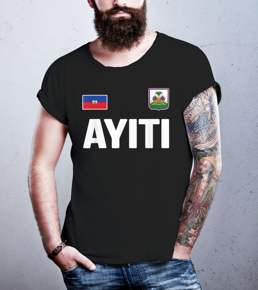 Ayiti Haiti Flag Souvenir Love Zoe Haitian Heritage T-Shirt