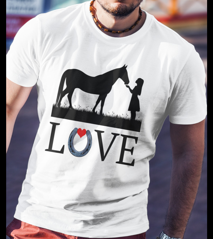 Horse Love Equestrian Girls Western Country Rodeo English T-Shirt