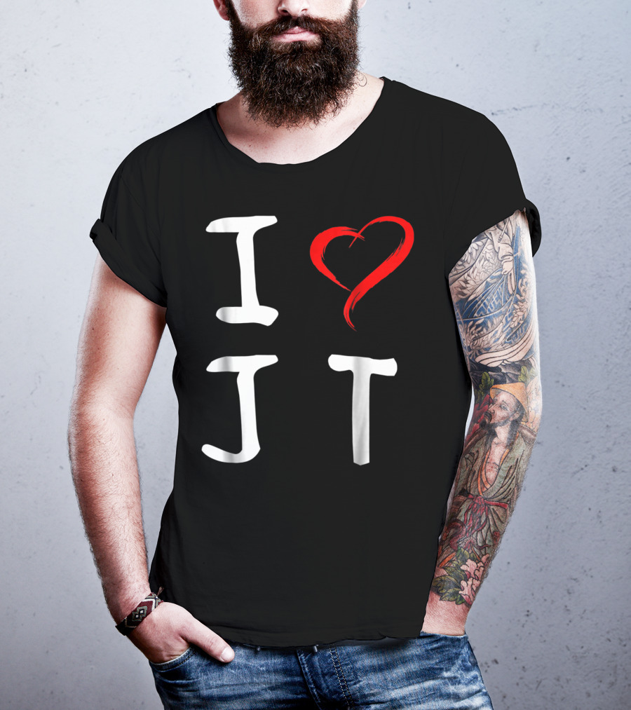 I Love JT Heart Funny JT T-Shirt