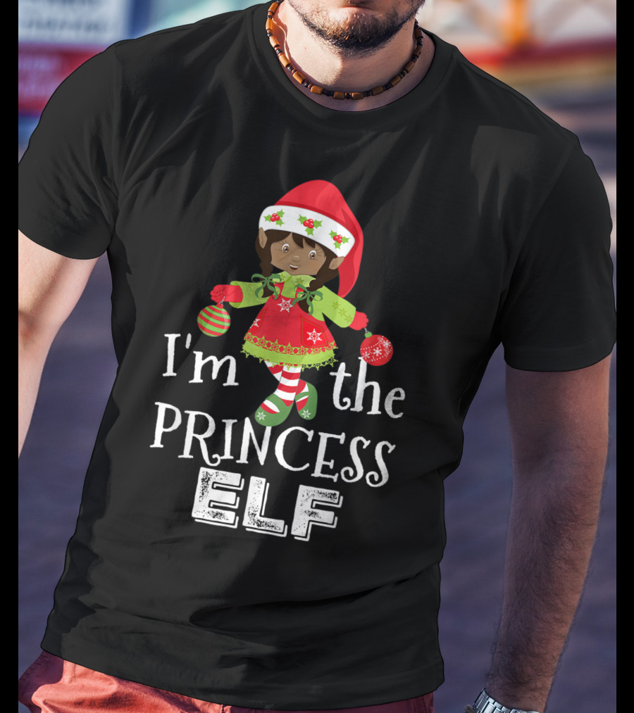 I'm The Princess Elf African American Holiday Festive Cheer T-Shirt