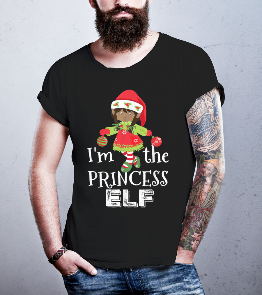 I'm The Princess Elf African American Holiday Festive Cheer T-Shirt