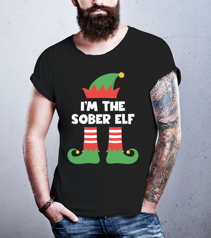 I'm The Sober Elf Xmas Festive Humor T-Shirt