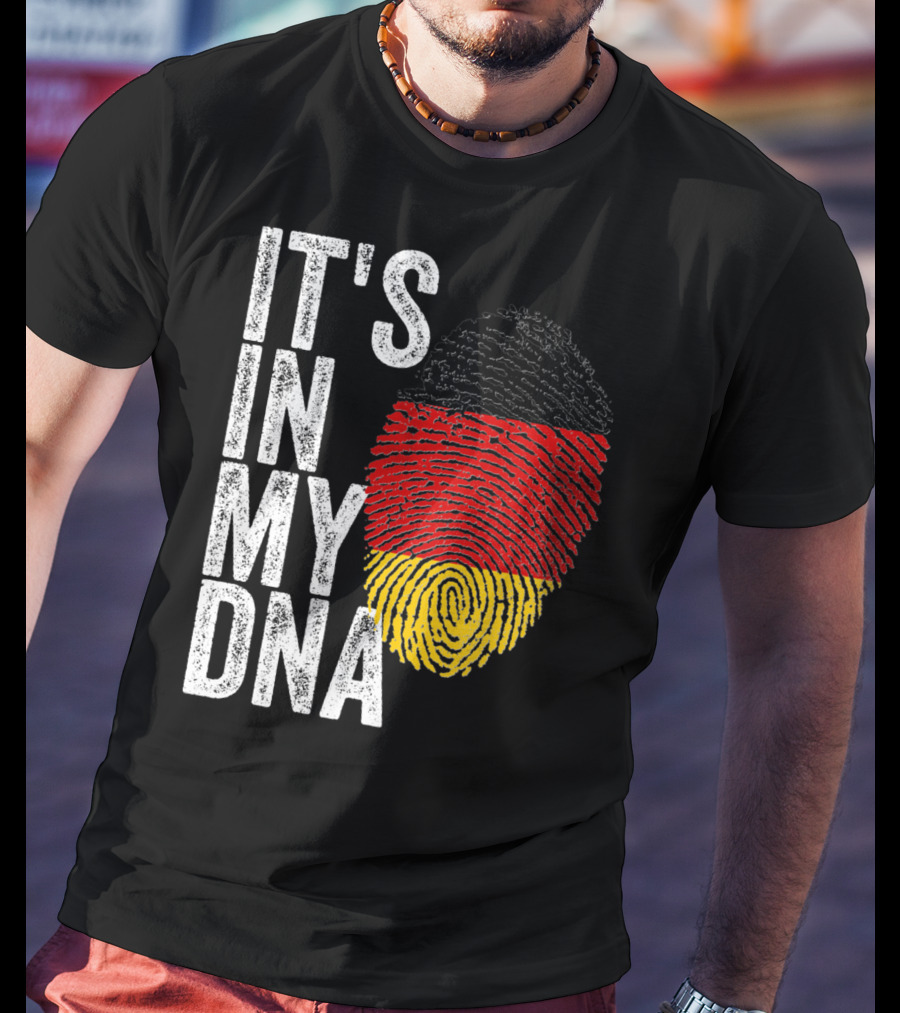 It's In My DNA Fingerprint German Flag Germany Pride T-Shirt