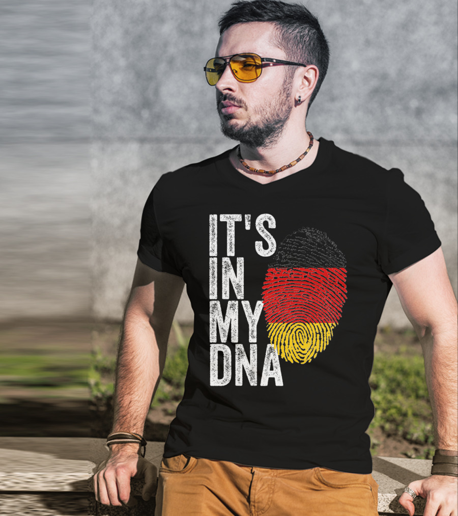 It's In My DNA Fingerprint German Flag Germany Pride T-Shirt
