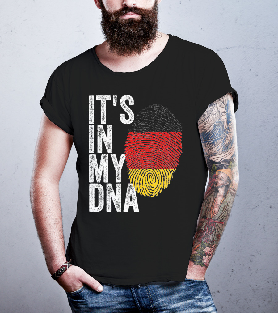 It's In My DNA Fingerprint German Flag Germany Pride T-Shirt