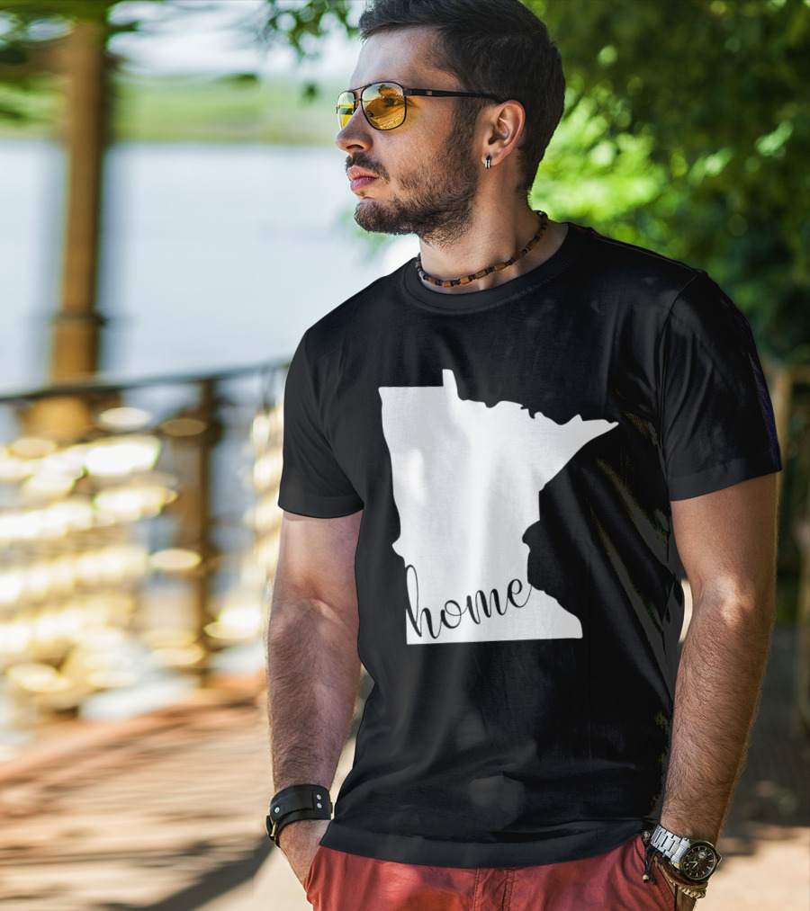 Minnesota Home State Map T-Shirt