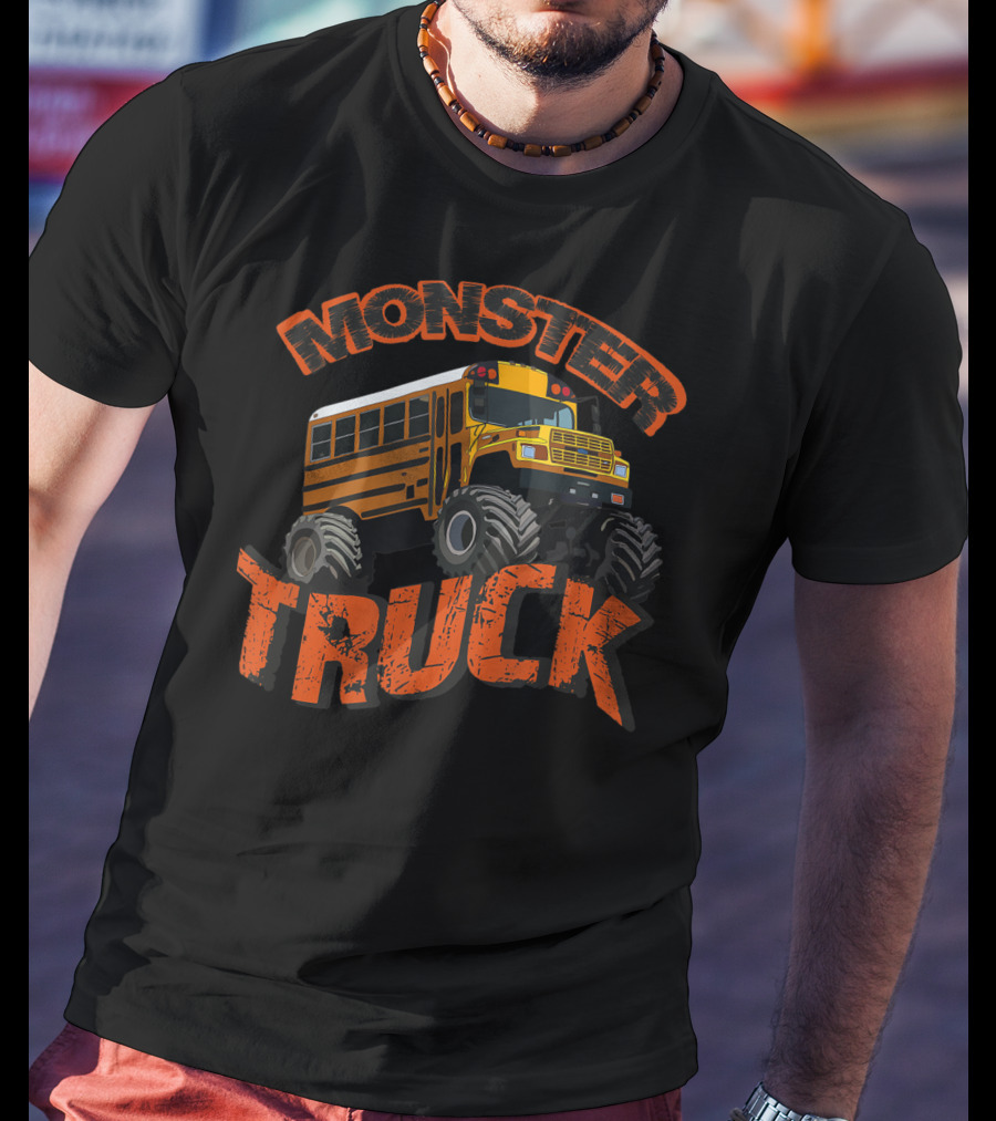 Monster Truck School Bus Motorsport Adventure T-Shirt