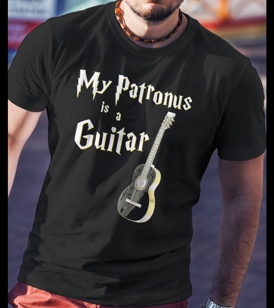 My Patronus Is A Guitar Harry Fan T-Shirt