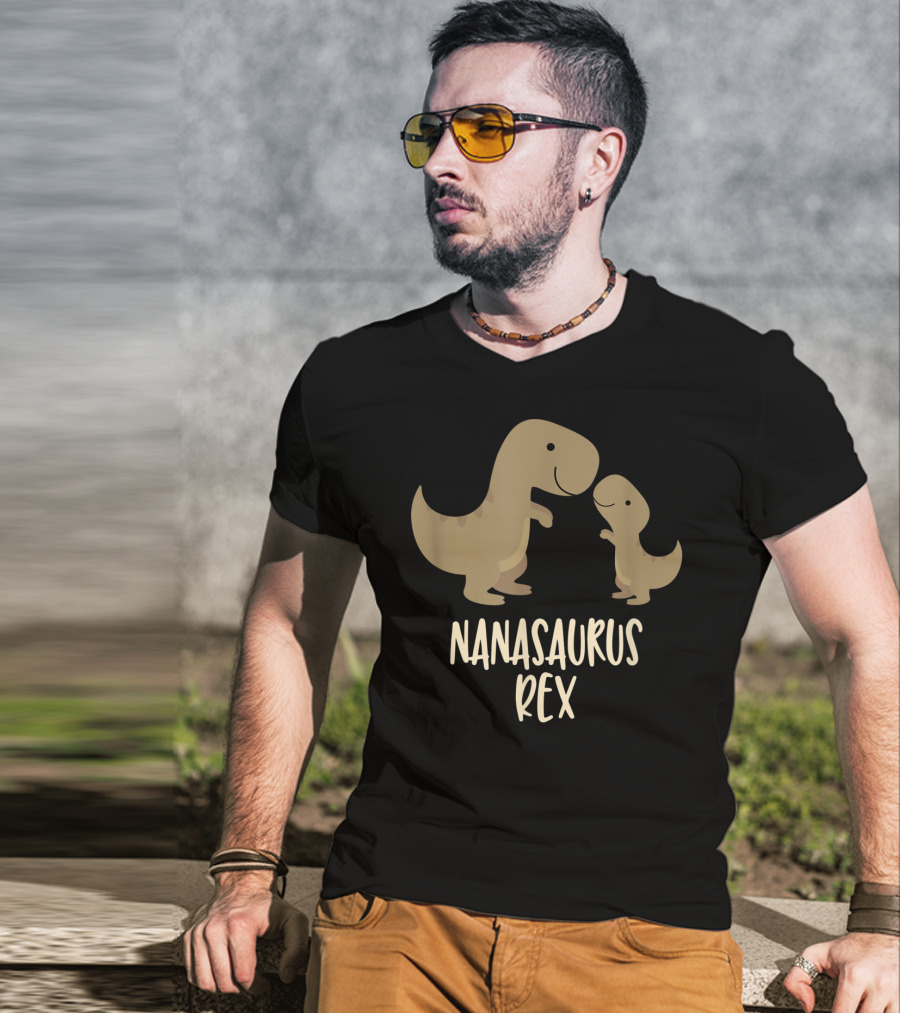 Nanasaurus Rex Cute Nana Saurus Rex Family Dinosaur T-Shirt