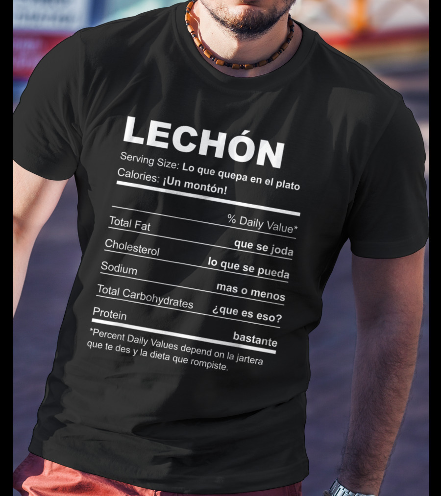 Navidades Puerto Rico Receta Lechon Asado Lo Que Quepa En El Plato Calories Un Monton Que Se Joda Que Se Pueda Mas O Menos Que Es Eso Bastante T-Shirt