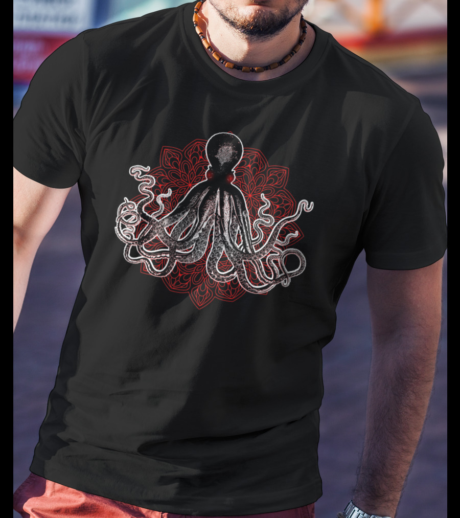 Octopus Mandala Cute Sea Creature Marine Lover T-Shirt