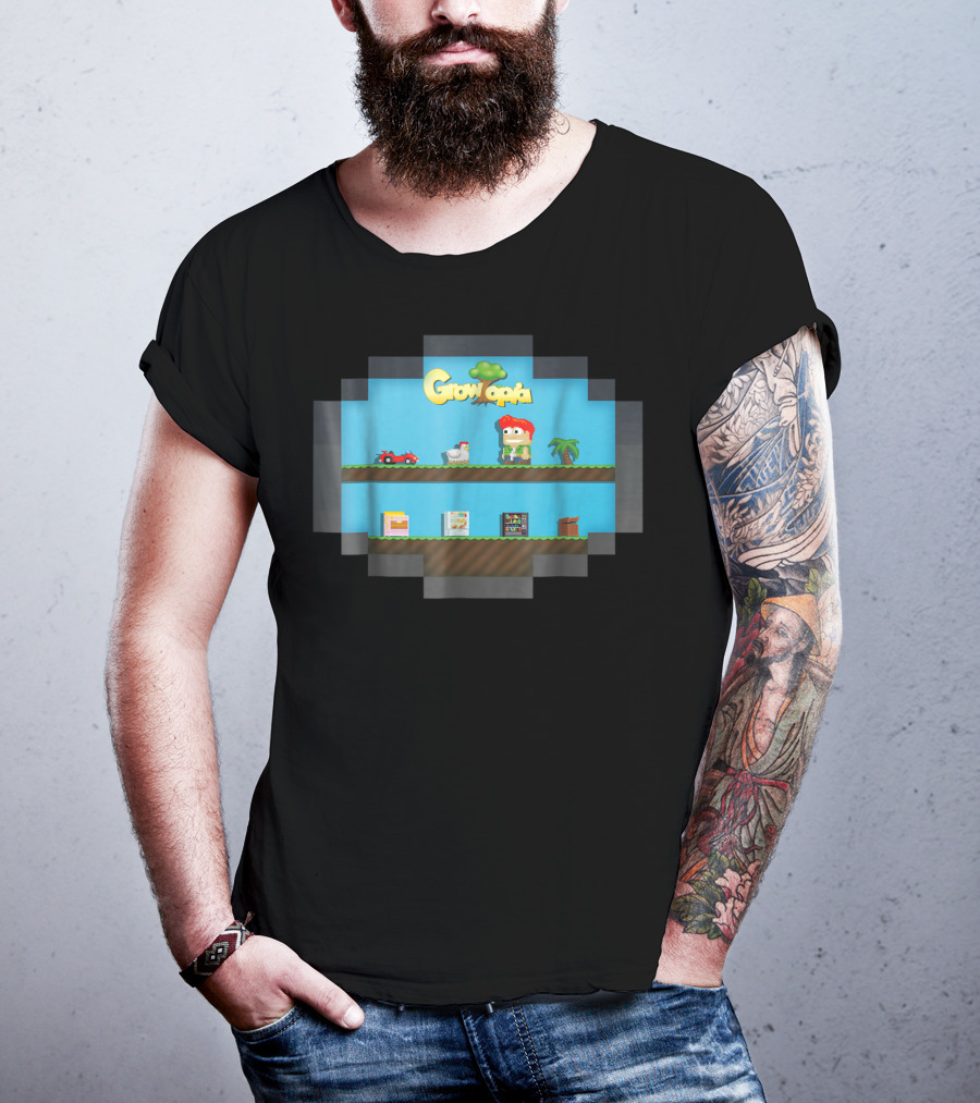 Growtopia Merchandise Into The Game Pixel Art Character And Icons T-Shirt
