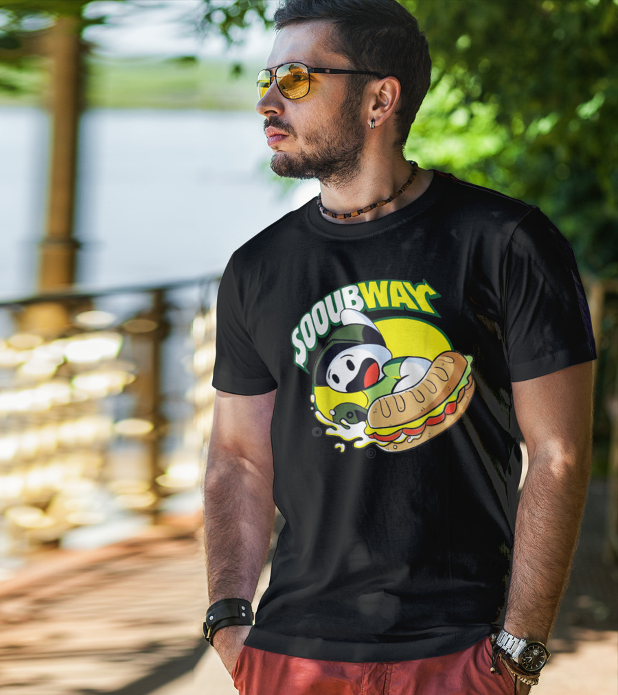SOOUBWAY Funny Odd Ghost Sandwich Burst T-Shirt