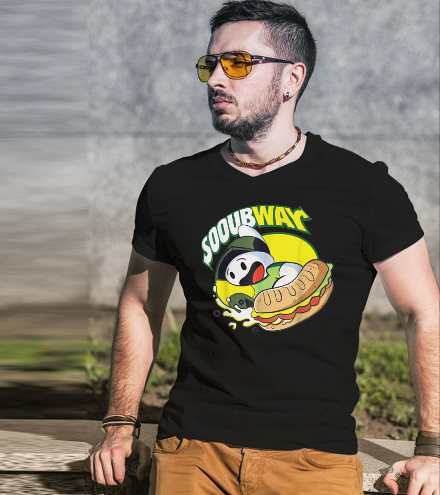 SOOUBWAY Funny Odd Ghost Sandwich Burst T-Shirt