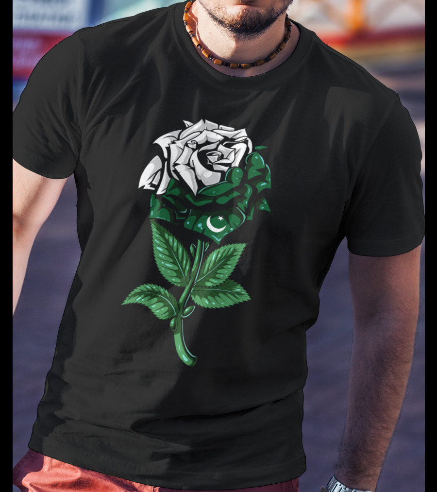 Pakistan Flag Rose T-Shirt