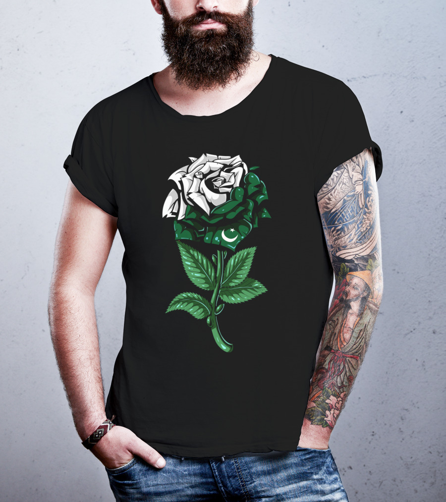 Pakistan Flag Rose T-Shirt