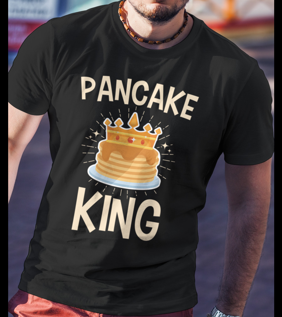 Pancake King Breakfast Stack Crown T-Shirt