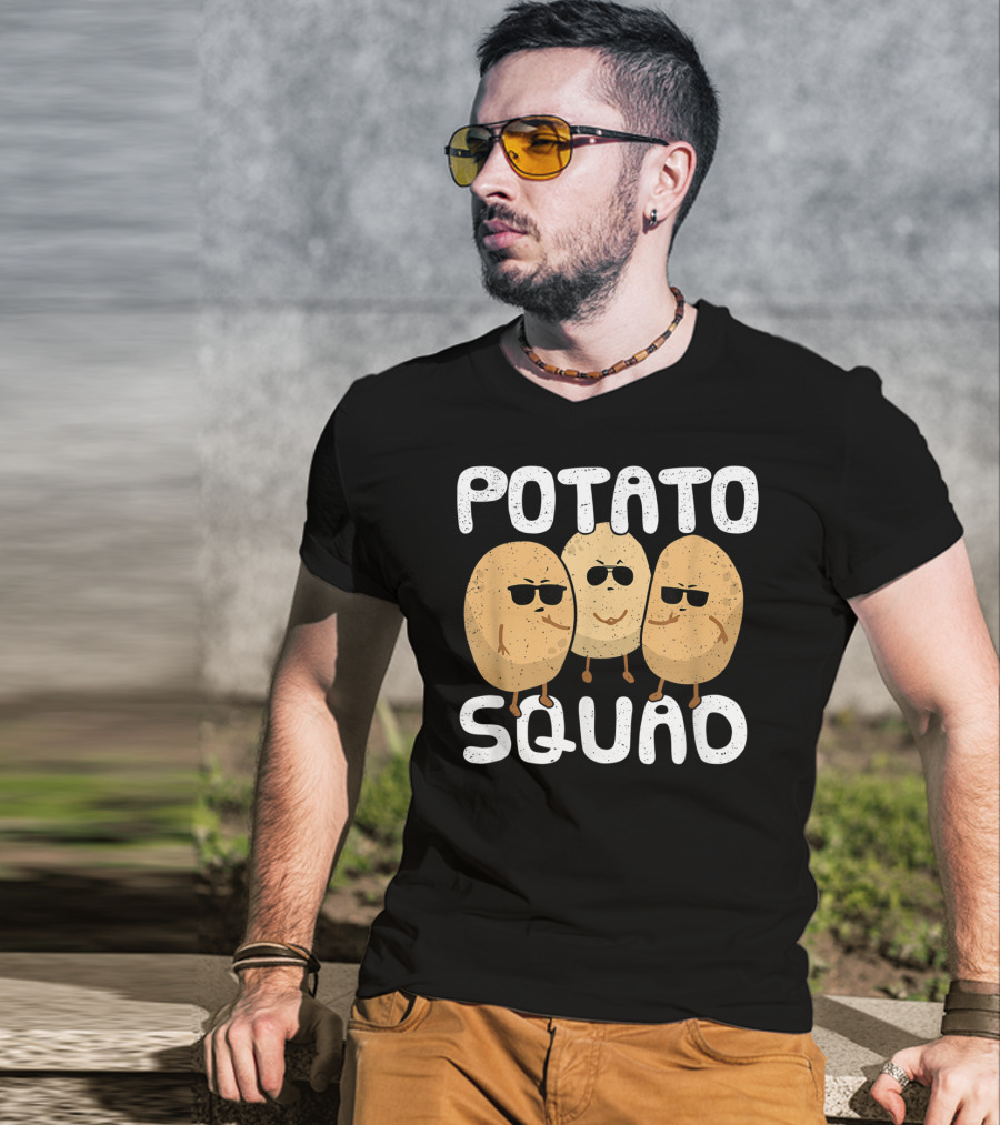 Potato Squad Cool Funny Sunglasses Veggie Trio T-Shirt