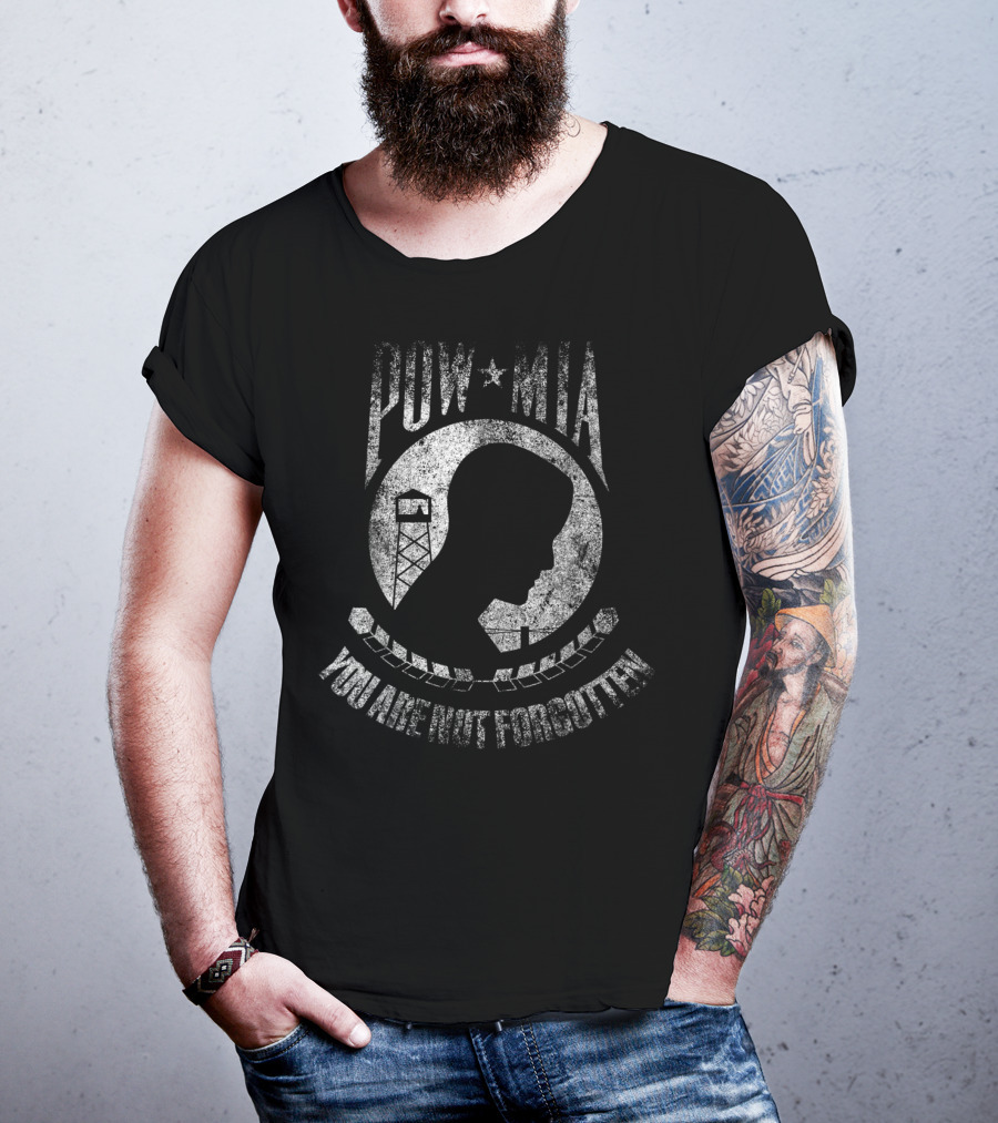 POW MIA You Are Not Forgotten Prisoner Of War Flag T-Shirt
