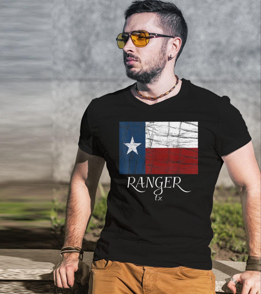 Ranger TX Texas Flag State City T-Shirt