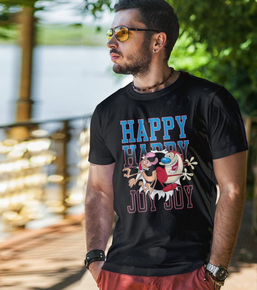 Ren And Stimpy Happy Happy Joy Joy T-Shirt