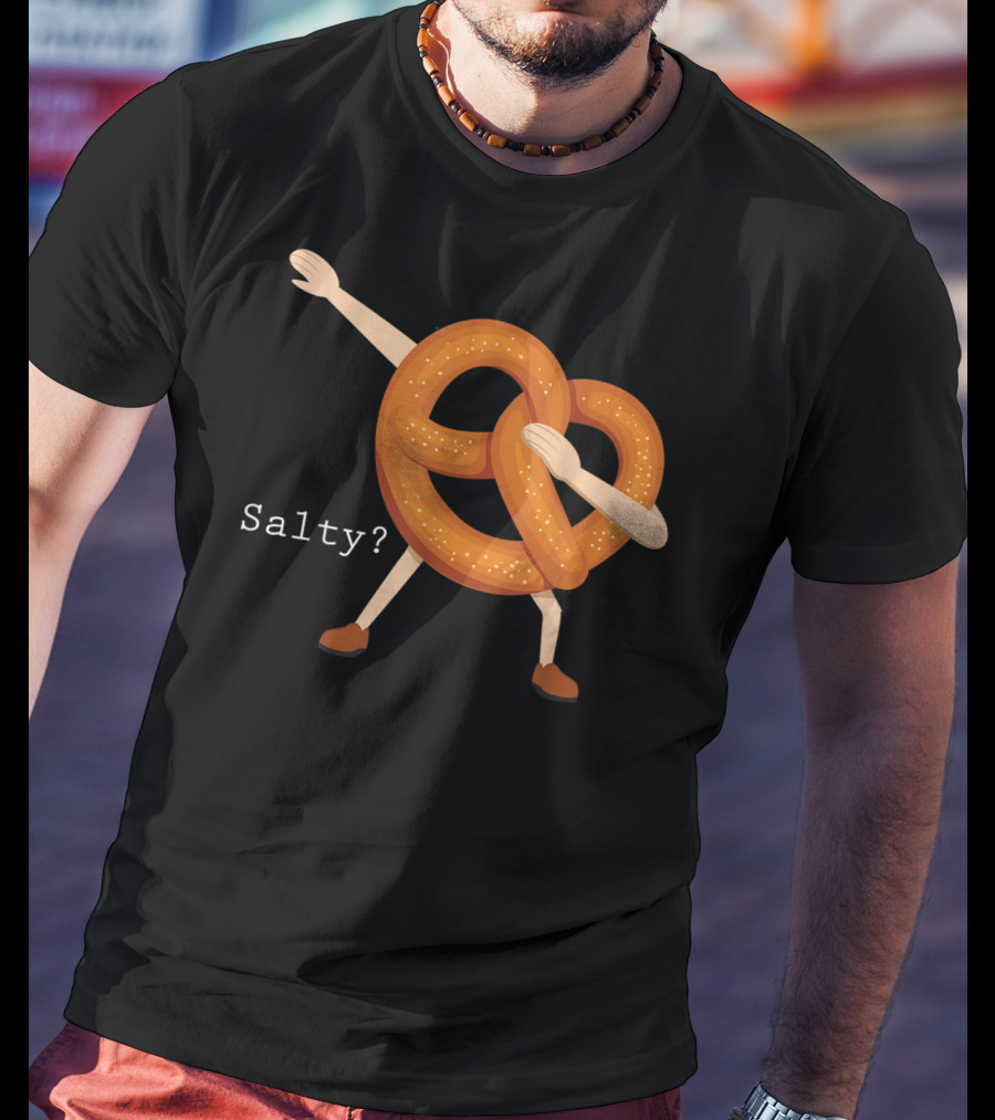 Salty Dabbing Pretzel Funny Foodie Baker T-Shirt