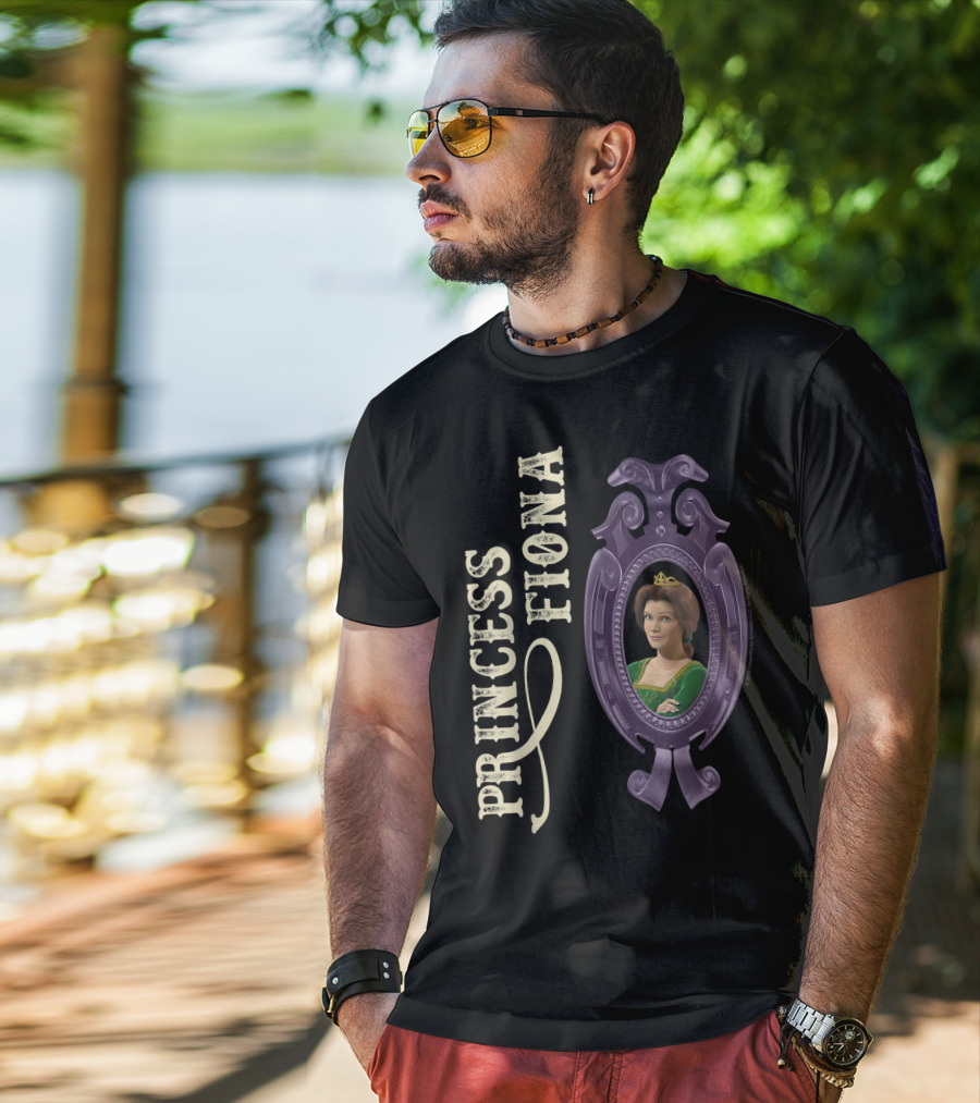 Shrek Princess Fiona In Purple Mirror Reflection T-Shirt