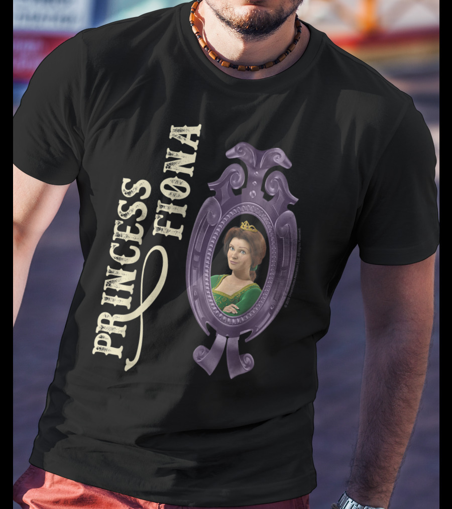 Shrek Princess Fiona In Purple Mirror Reflection T-Shirt