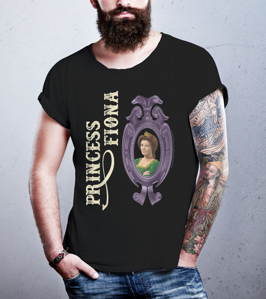 Shrek Princess Fiona In Purple Mirror Reflection T-Shirt