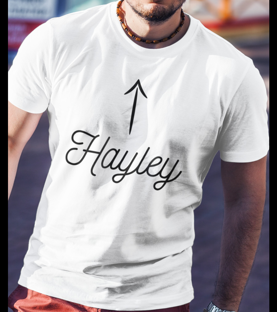 Hayley Arrow Up Text T-Shirt