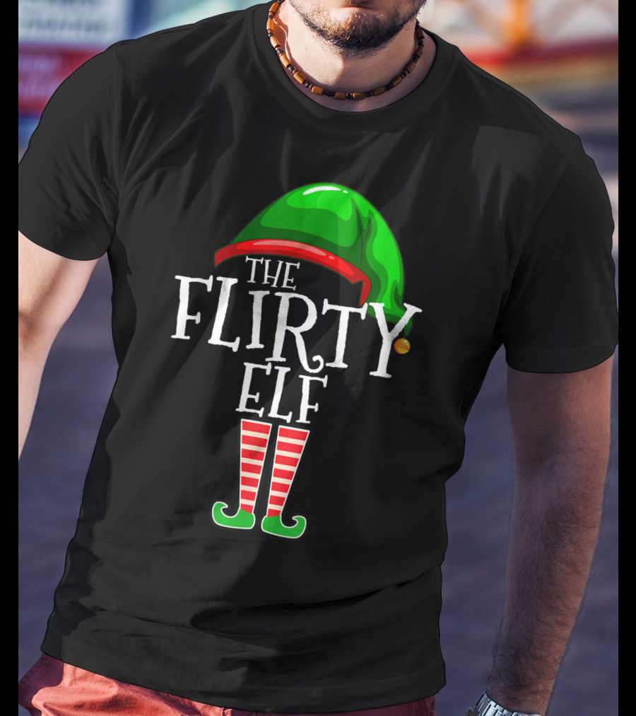 The Flirty Elf Matching Christmas Family Group T-Shirt