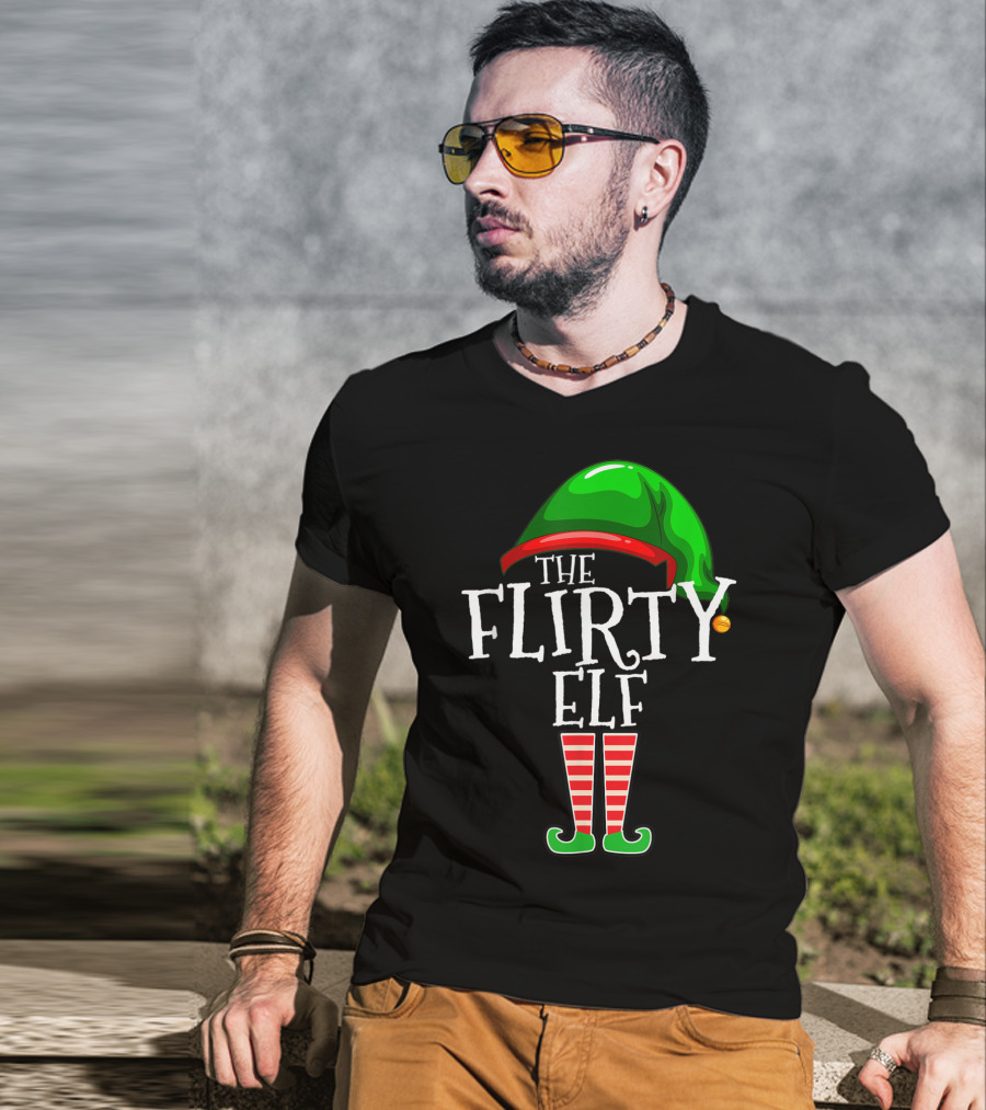 The Flirty Elf Matching Christmas Family Group T-Shirt