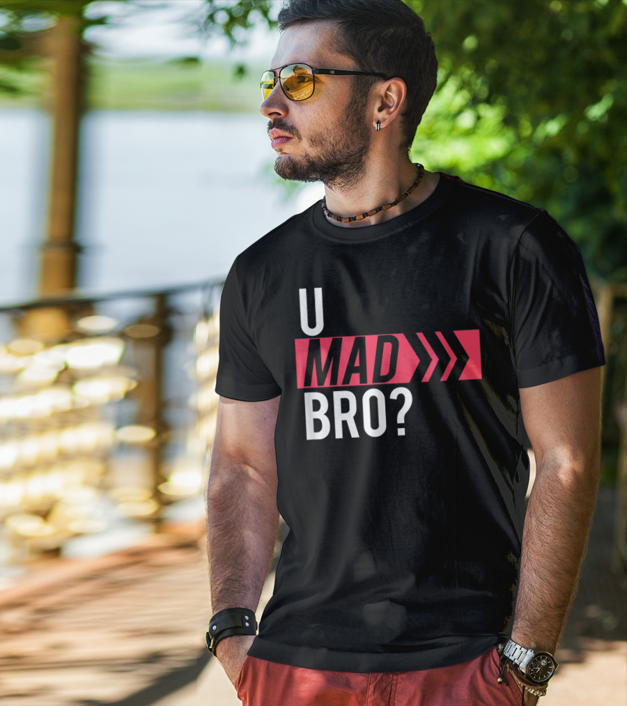 U Mad Bro Bold Red Arrows T-Shirt