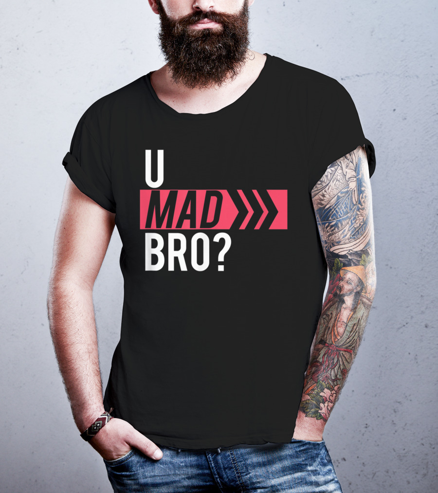 U Mad Bro Bold Red Arrows T-Shirt
