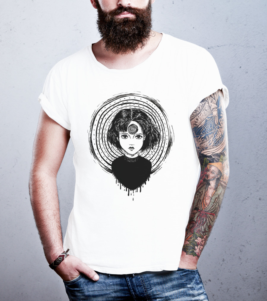 Uzumaki Junji Ito Horror Manga Spiral Hypnosis Anime T-Shirt