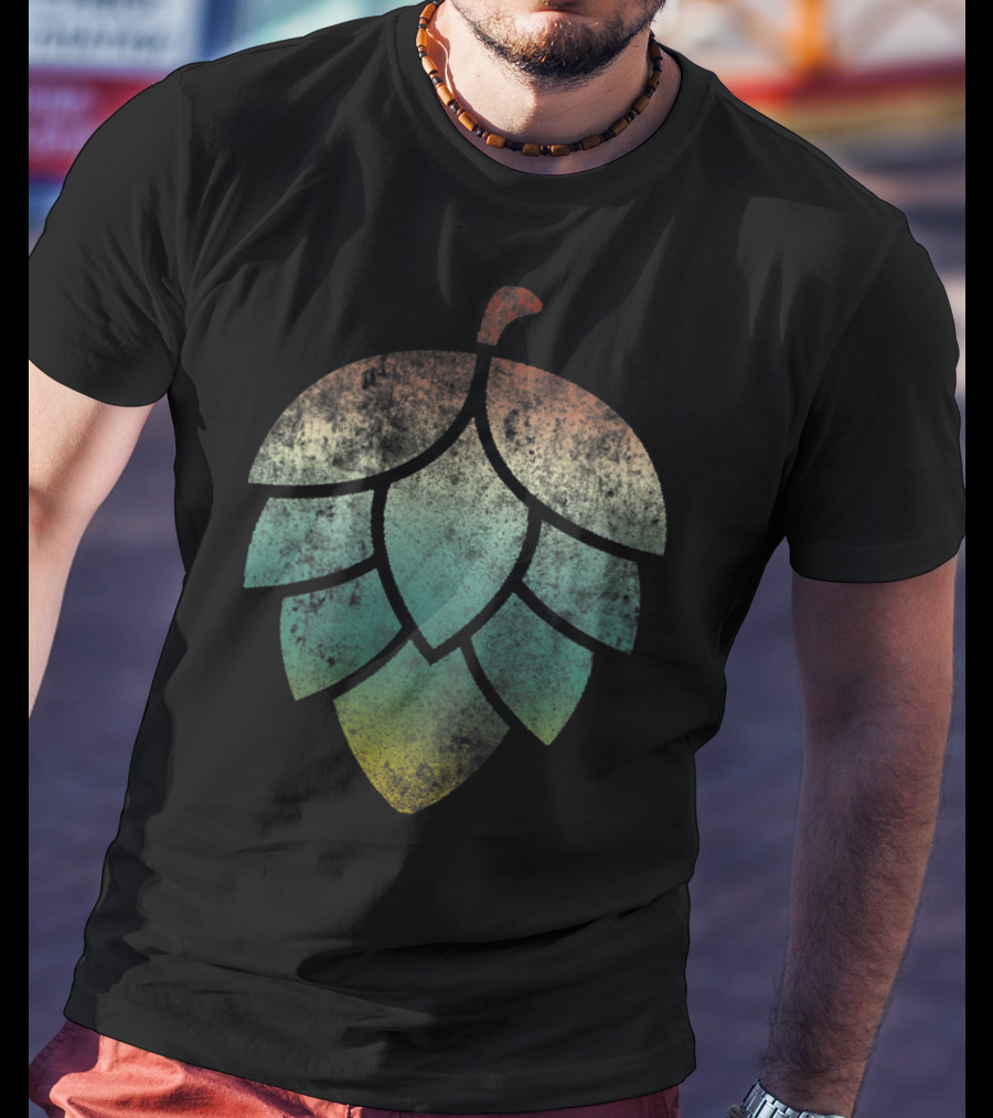 Vintage Hop Leaf For Home Brewers And Lovers Of Hoppy Beer T-Shirt