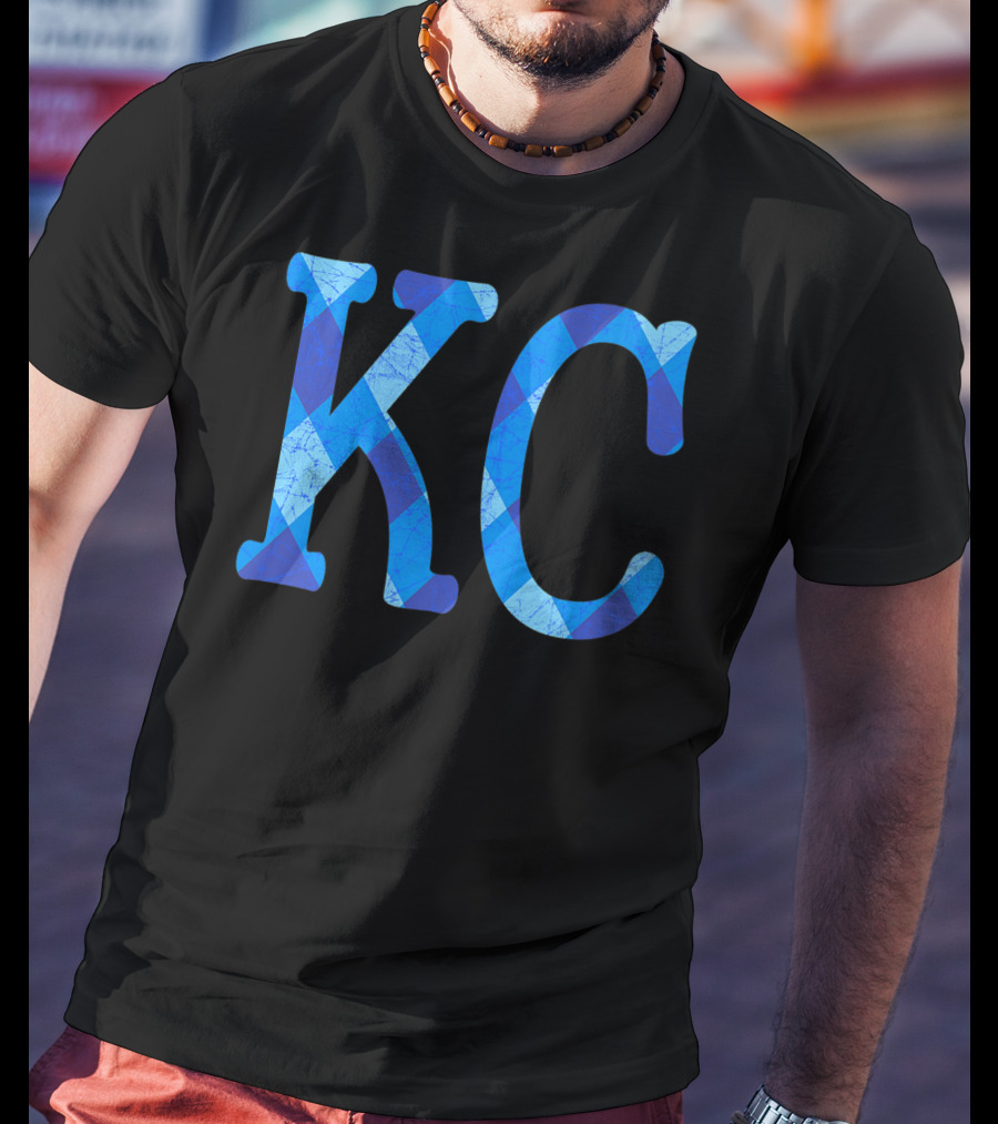 Vintage Royal Blue KC Kansas City Fan Gear T-Shirt