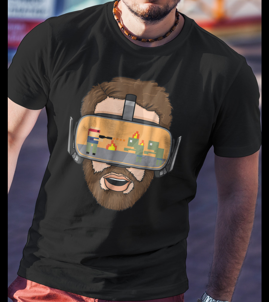 Virtual Reality Pixelated Adventure Inside Headset T-Shirt