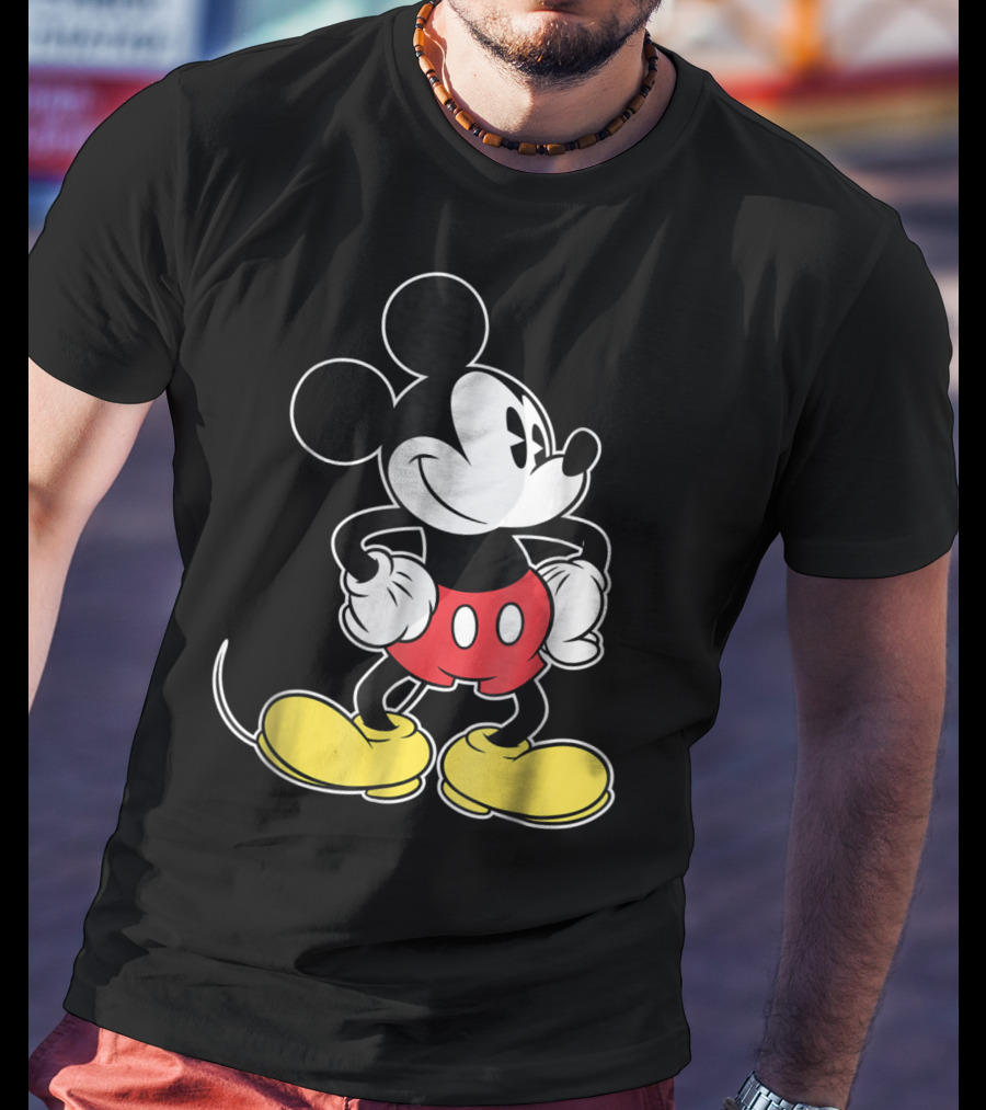 Disney Classic Mickey Mouse Iconic Red Shorts And Yellow Shoes T-Shirt