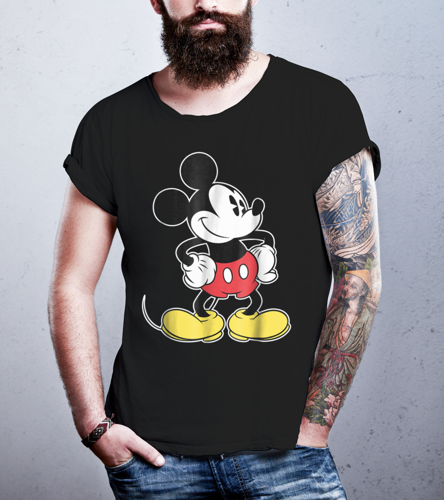 Disney Classic Mickey Mouse Iconic Red Shorts And Yellow Shoes T-Shirt