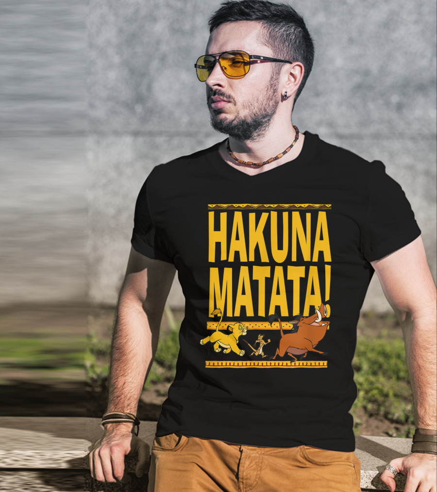 Hakuna Matata Lion King Simba Timon Pumbaa Disney Classic T-Shirt