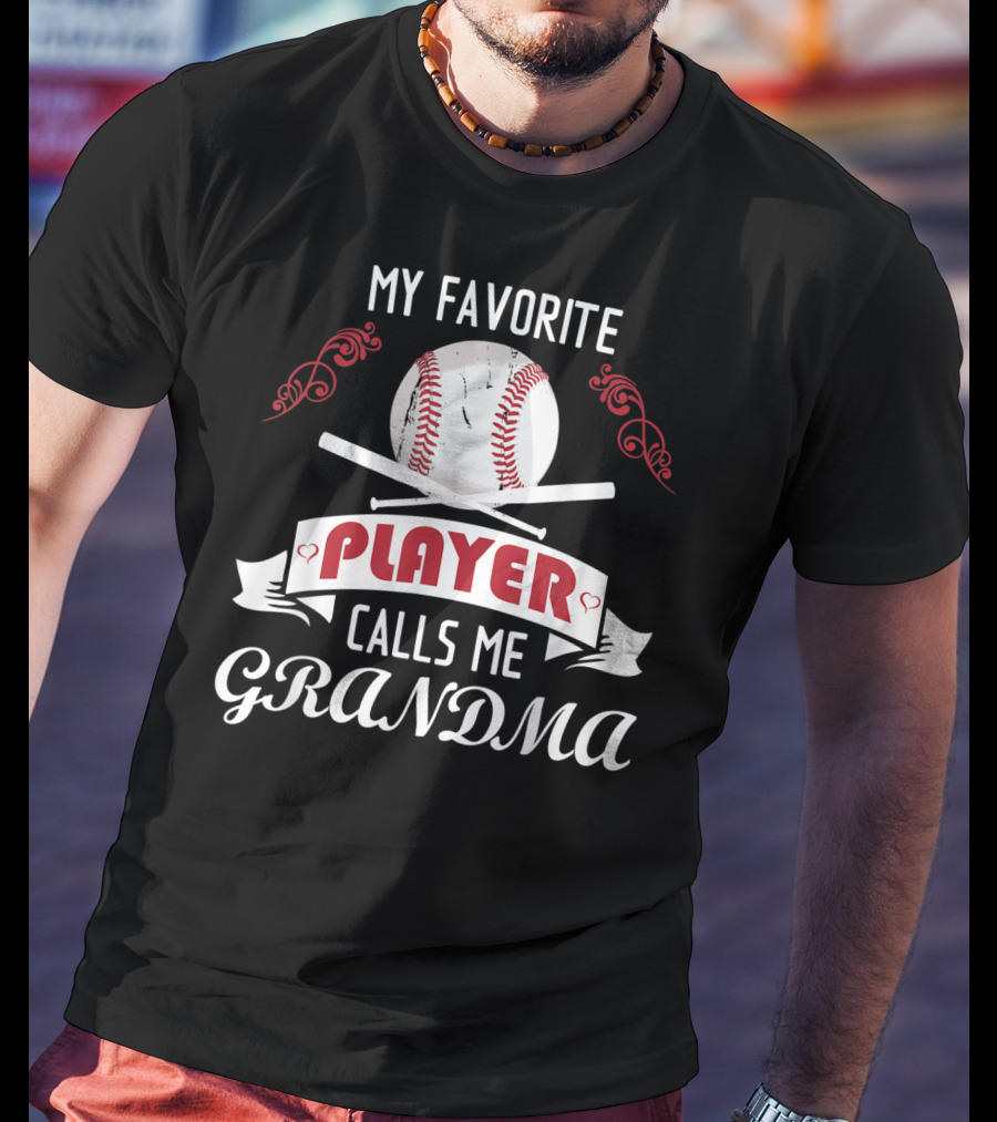 My Favorite Player Baseball Grandma T-Shirt