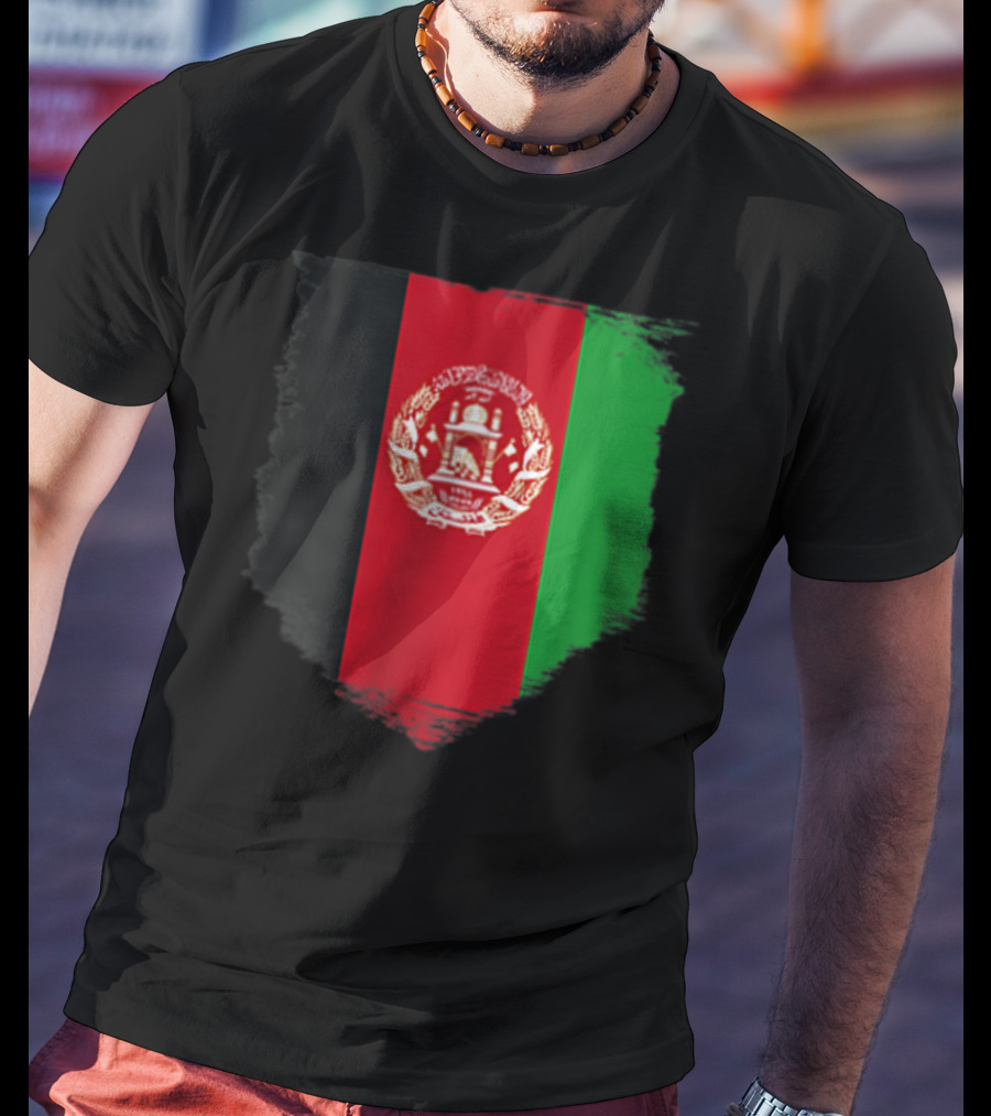 Afghanistan Pocket Afghan Flag Emblem T-Shirt