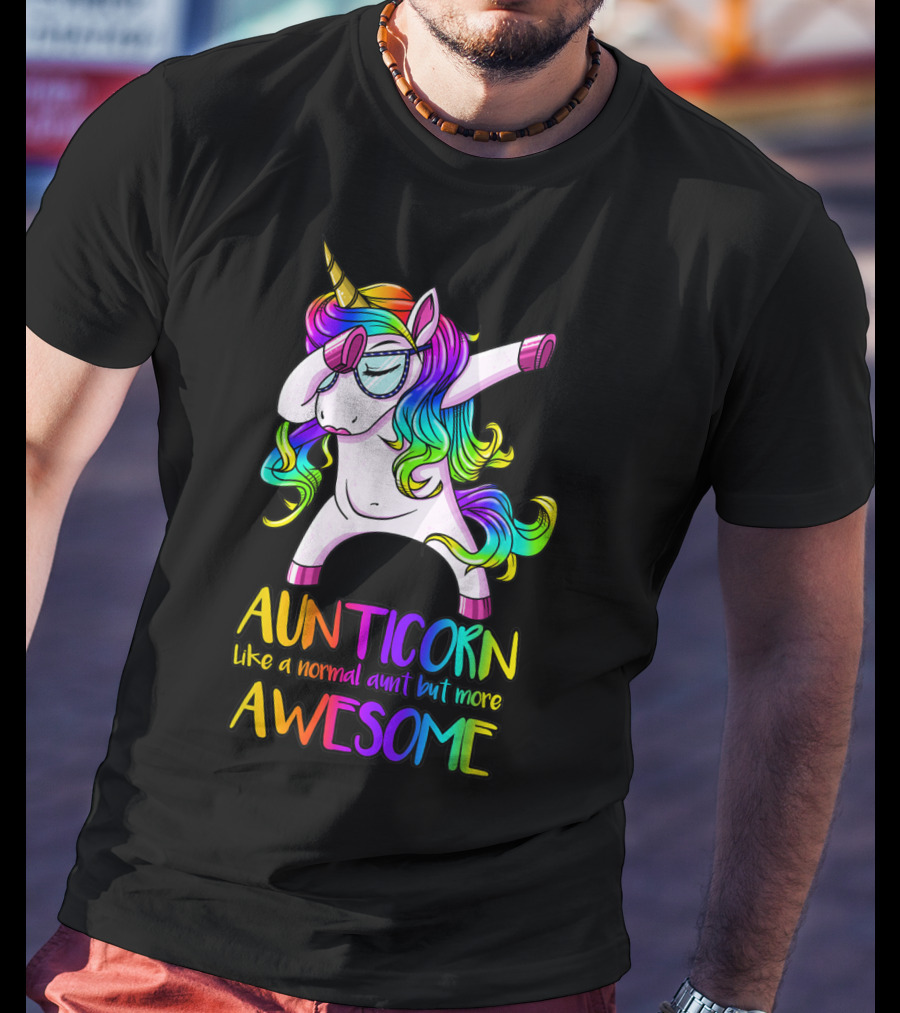 Aunticorn Like A Normal Aunt But More Awesome Unicorn Dab Dance T-Shirt