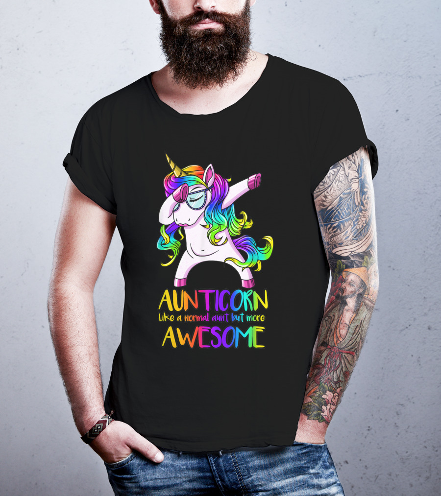 Aunticorn Like A Normal Aunt But More Awesome Unicorn Dab Dance T-Shirt