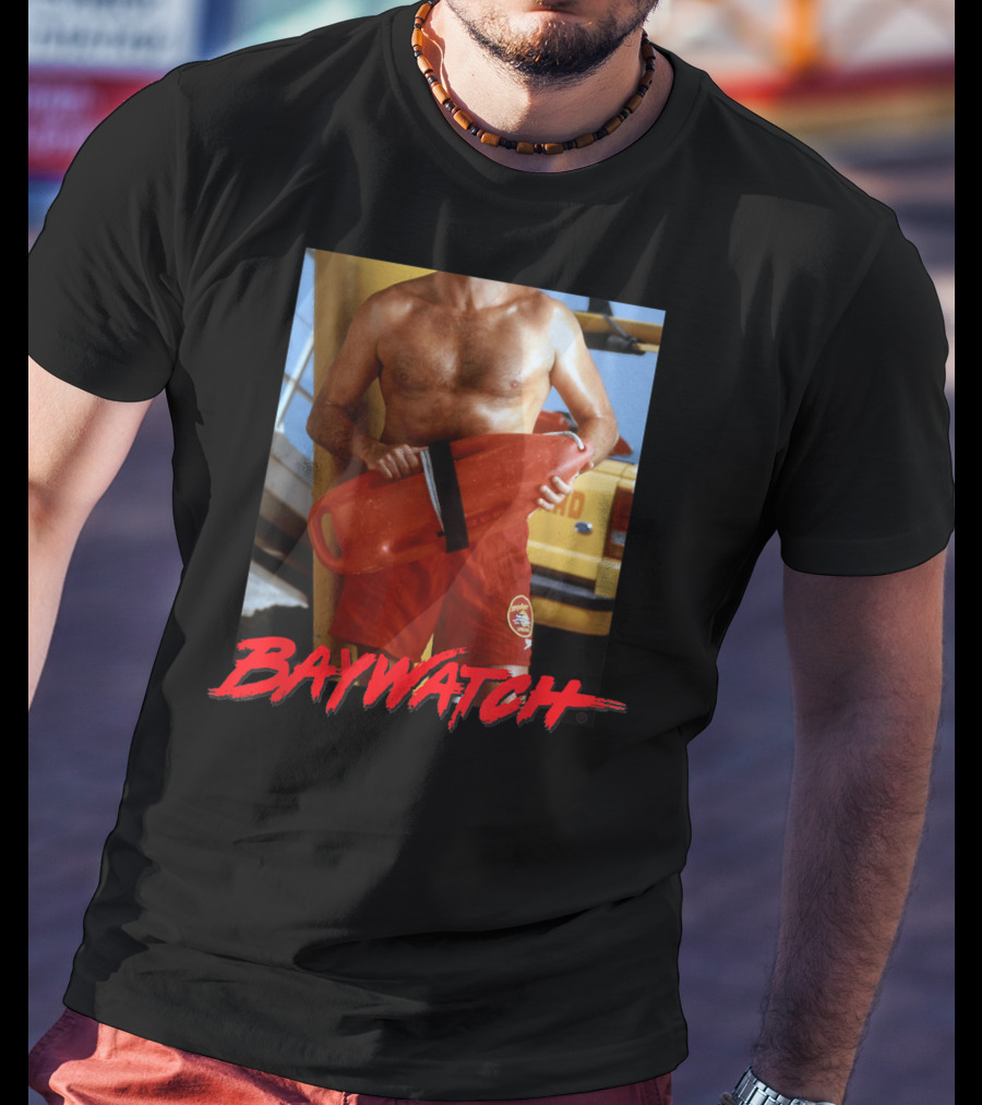 Baywatch I'm Mitch Lifeguard Image T-Shirt
