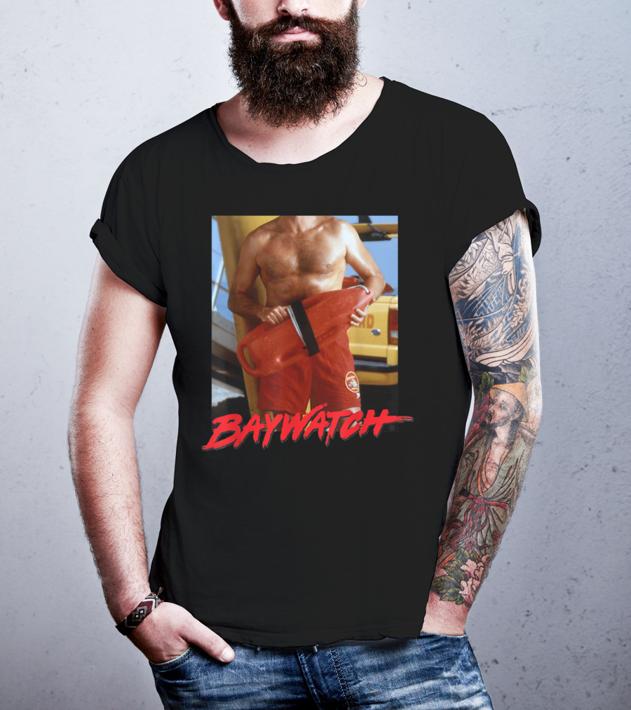 Baywatch I'm Mitch Lifeguard Image T-Shirt