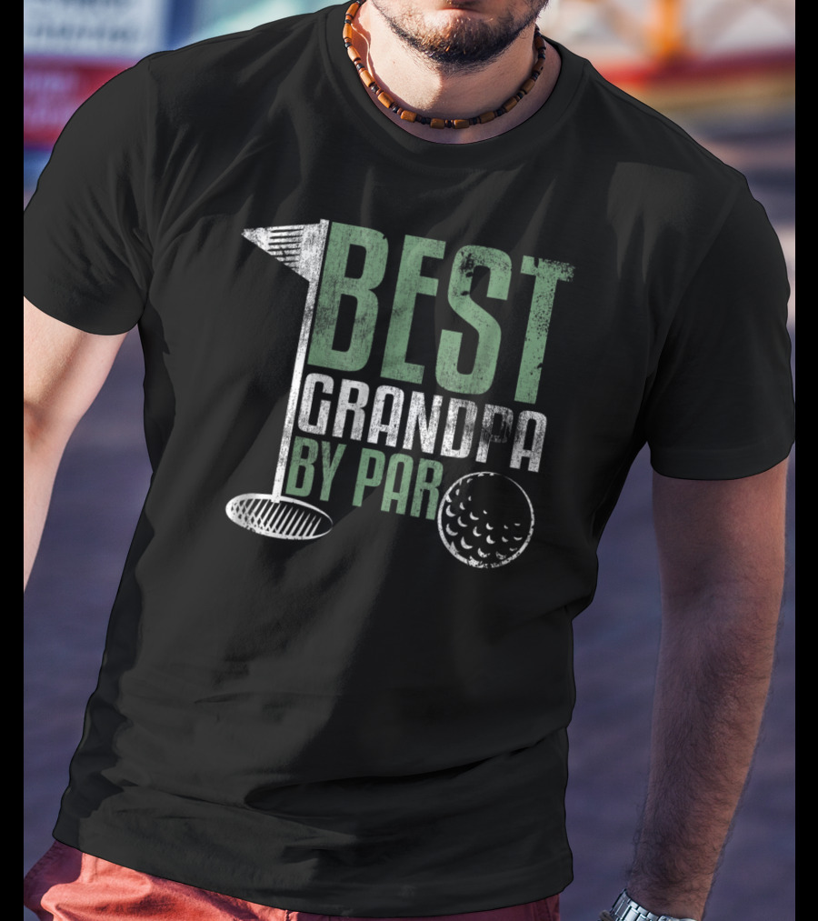 Best Grandpa By Par Father's Day Golf T-Shirt